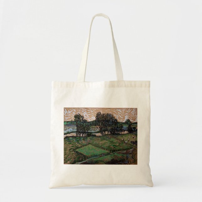 Bolso De Tela Paisaje con puente sobre el Oise (van Gogh) (Frente)