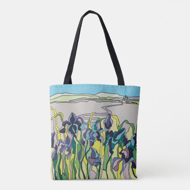 Bolso De Tela Paisaje con un castillo (Reverso)