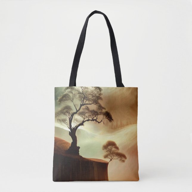 Bolso De Tela Paisaje de árboles del desierto (Anverso)