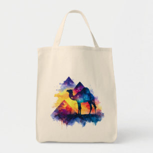 Bolso De Tela Paisaje de camellos egipcio estrellado cósmico