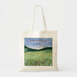Bolso De Tela Paisaje de Campo de Flores