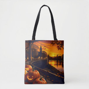 Bolso De Tela Paisaje de Halloween Dos