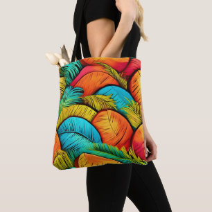 Bolso De Tela Paisaje de Hojas Vibrantes