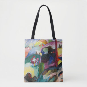 Bolso De Tela Paisaje de Kandinsky con chimenea de fábrica