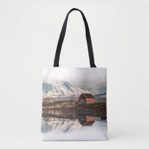 Bolso De Tela Paisaje de la Casa de Barco Escandinava Foto