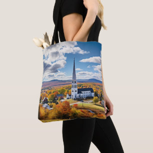 Bolso De Tela Paisaje de Nueva Inglaterra en otoño