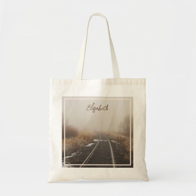 Bolso De Tela Paisaje de rutas ferroviarias Tote Bag personaliza (Frente)