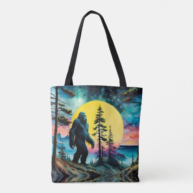 Bolso De Tela Paisaje de Squatchin' Colorous Sasquatch (Reverso)