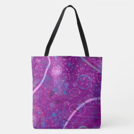Bolso De Tela Paisaje de sueños abstracto púrpura