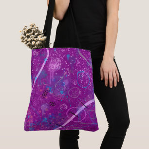Bolso De Tela Paisaje de sueños abstracto púrpura