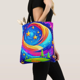 Bolso De Tela Paisaje de Sueños Cósmicos: Una Aventura Celestial