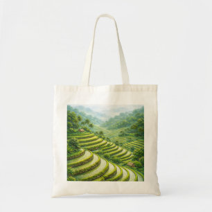 Bolso De Tela Paisaje de Terrazas de Arroz Tropical