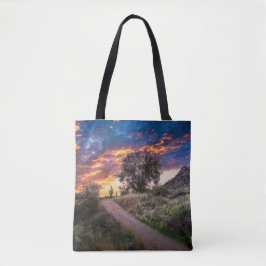 Bolso De Tela Paisaje del desierto 2815 al atardecer