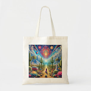 Bolso De Tela Paisaje del desierto: Oasis de maravillas infinita