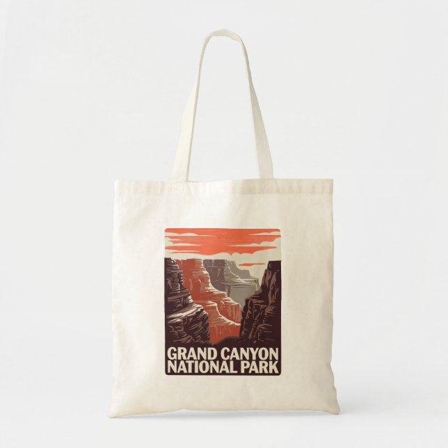 Bolso De Tela Paisaje del Parque Nacional del Gran Cañón (Frente)