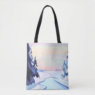 Bolso De Tela Paisaje fluvial