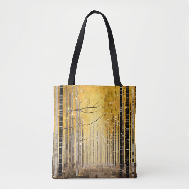 Bolso De Tela Paisaje Forestal Art Decor Paint Mosaic (Anverso)