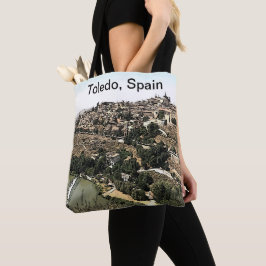 Bolso De Tela Paisaje ilustrado de Toledo, España