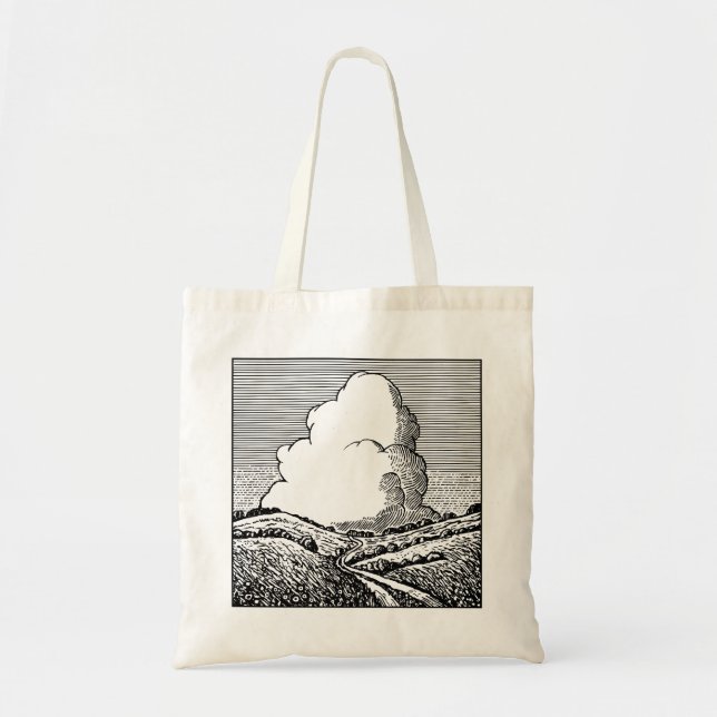 Bolso De Tela Paisaje Imaginario con Nube (Frente)