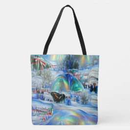 Bolso De Tela Paisaje invernal