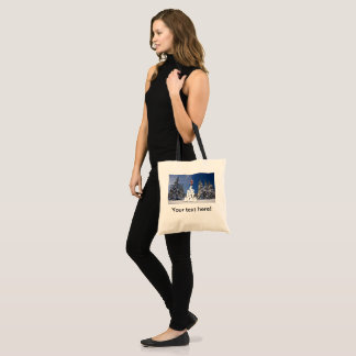 Bolso De Tela paisaje invernal de los navidades
