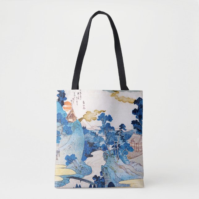 Bolso De Tela Paisaje japonés Sunrise, Kuniyoshi, Ukiyo-e (Anverso)