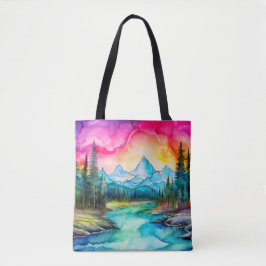 Bolso De Tela Paisaje majestuoso y colorido al atardecer