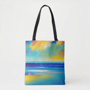 Bolso De Tela Paisaje marino 10 “Atascado en la arena”.