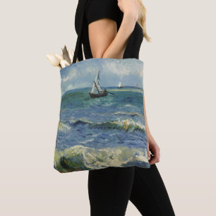 Bolso De Tela Paisaje marino de Van Gogh en Saintes Maries de la