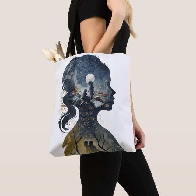 Bolso De Tela Paisaje mental: Moda Inspiradora Pastel moderno (Detalle)