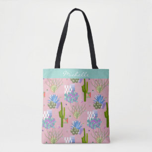 Bolso De Tela Paisaje moderno del desierto de mediados del siglo