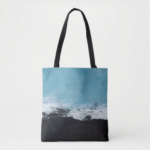Bolso De Tela Paisaje pintado a mano abstracto