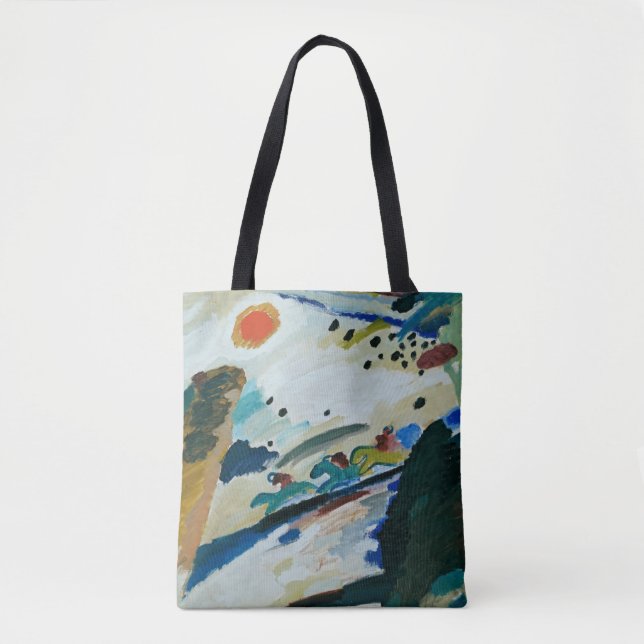 Bolso De Tela Paisaje romántico de Wassily Kandinsky (Anverso)