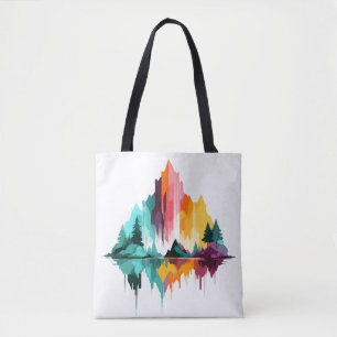 Bolso De Tela Paisaje Sereno Tranquilo Montañas Naturales Tranqu