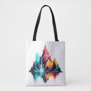 Bolso De Tela Paisaje Sereno Tranquilo Montañas Naturales Tranqu