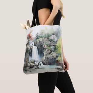 Bolso De Tela Paisaje Tradicional Asiático
