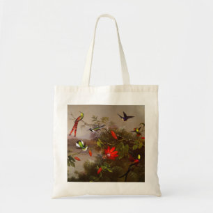 Bolso De Tela Paisaje tropical con 10 Hummingbirds Heade