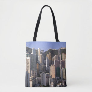 Bolso De Tela Paisaje urbano de Hong Kong, China