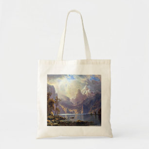 Bolso De Tela Paisaje vintage, Lago Tahoe por Albert Bierstadt