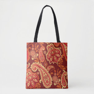 Bolso De Tela Paisley, flores: patrón ornamental sin costura