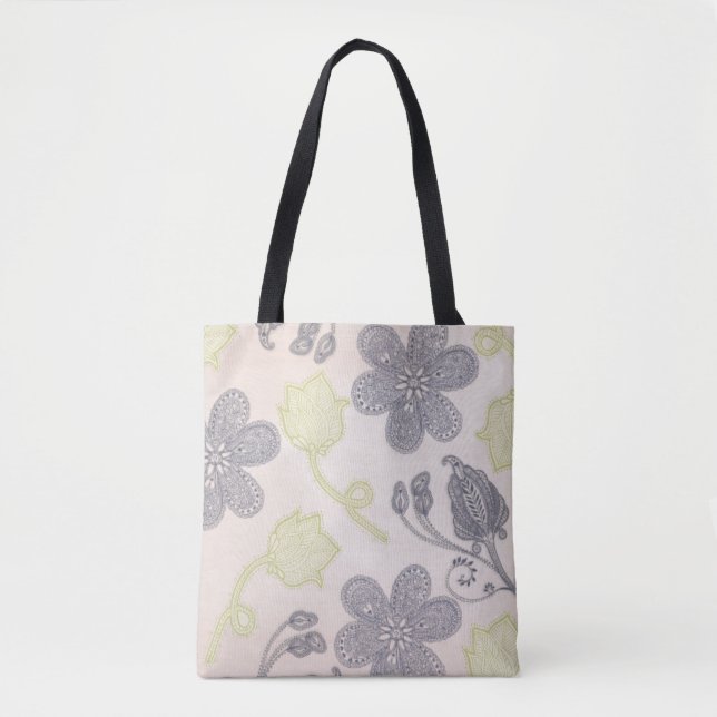 Bolso De Tela Paisley Flowers (Anverso)