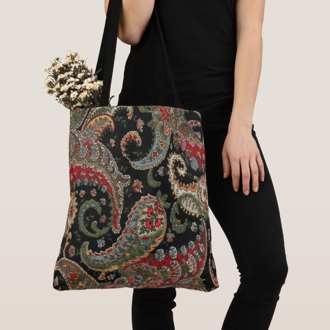 Bolso De Tela Paisley Fractal (Detalle)