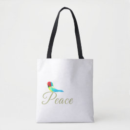 Bolso De Tela Pajarito Navideño  Mensajero de Paz