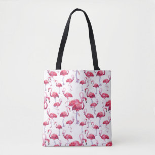 Bolso De Tela Pájaro acuático Flamingo Exótico