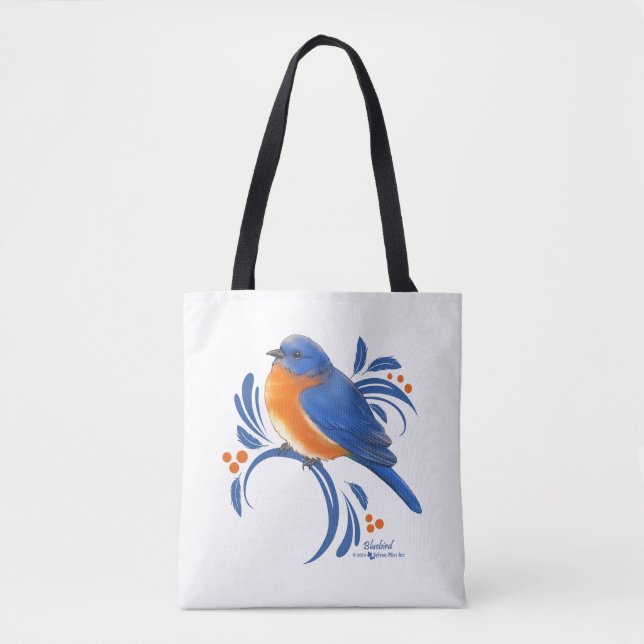 Bolso De Tela Pájaro azul (Anverso)