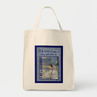 Bolso De Tela Pájaro Azul De La Felicidad Inspirador