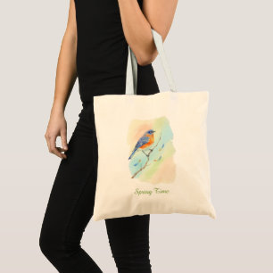 Bolso De Tela Pájaro azul personalizado
