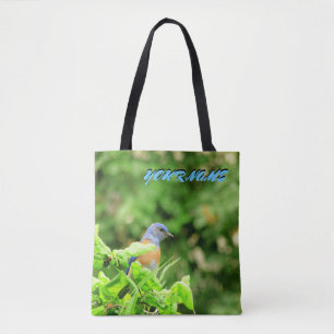 Bolso De Tela Pájaro azul y su nombre