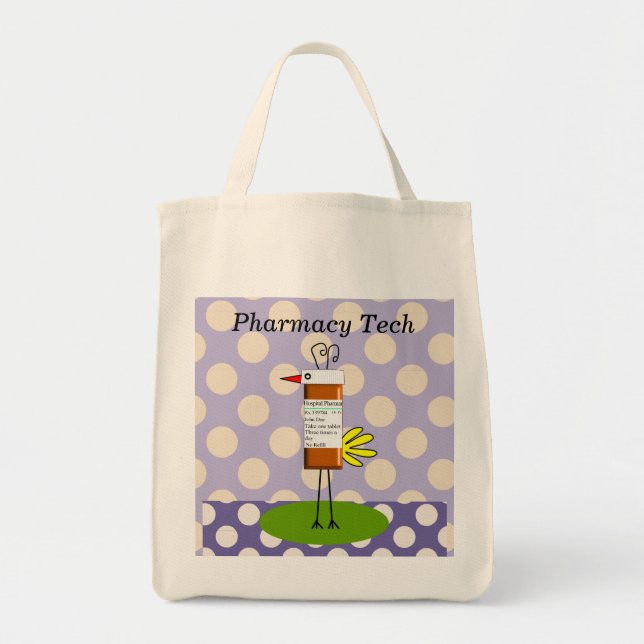 Bolso De Tela Pájaro caprichoso de la tecnología de la farmacia (Frente)