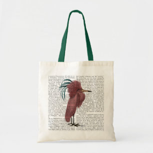 Bolso De Tela Pájaro Creste Marsala